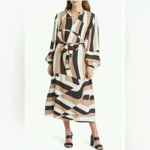 BOSS By Hugo Boss Detola Long Sleeve Midi Dress Size 6